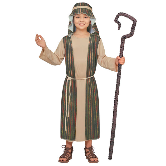 "SCHÄFER" (Robe, Gürtel, Kopfbedeckung) – Vorderansicht