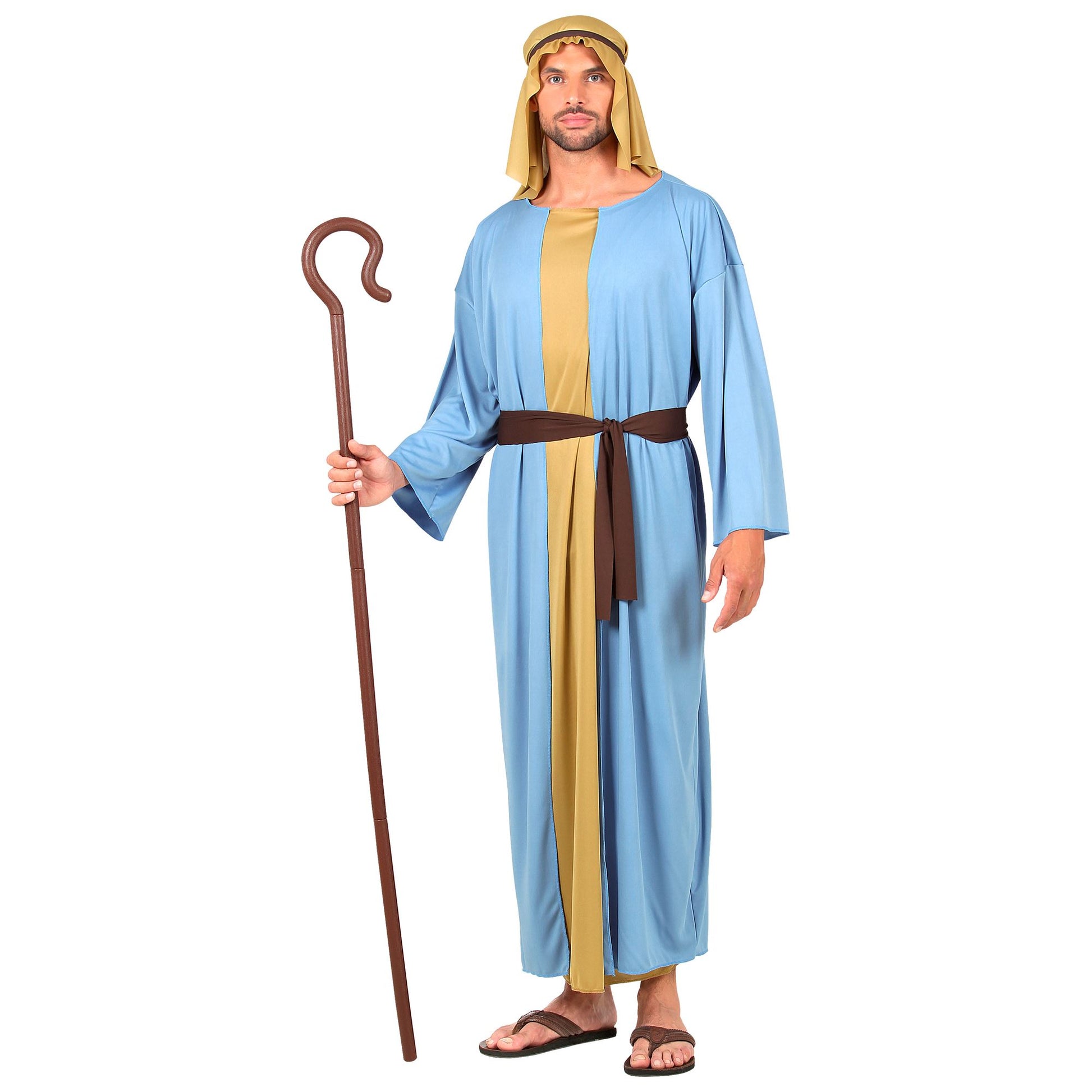 "SCHÄFER" (Robe mit langer Weste, Gürtel, Kopfbedeckung) – Detailansicht