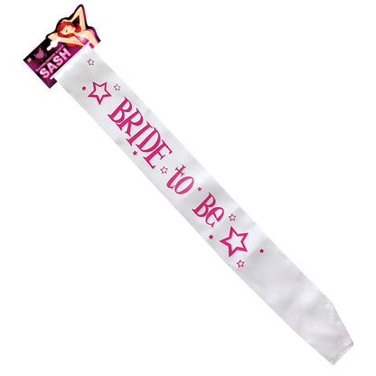 "SCHÄRPE BRIDE TO BE" aus Satin – Vorderansicht
