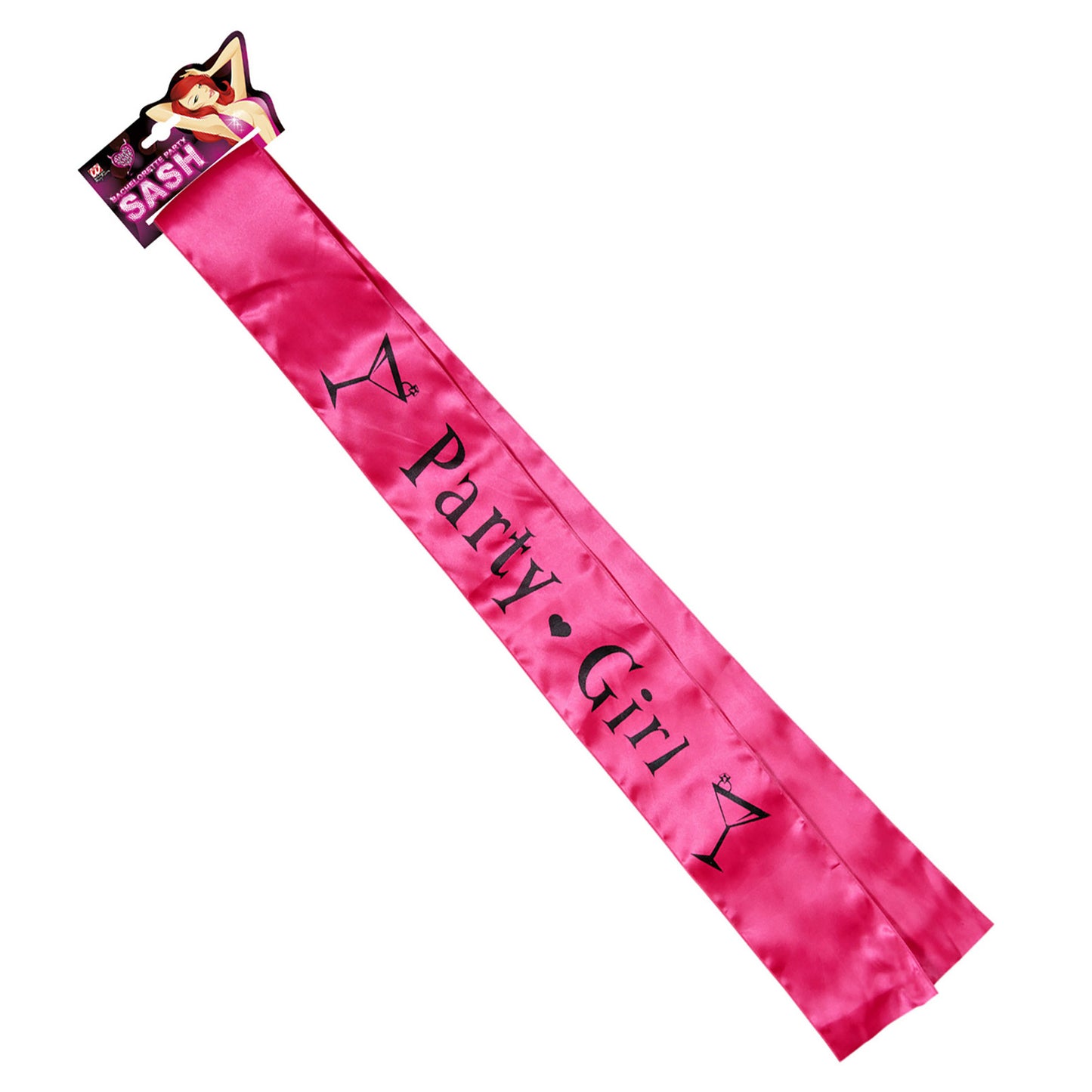 "SCHÄRPE PARTY GIRL" aus Satin – Vorderansicht