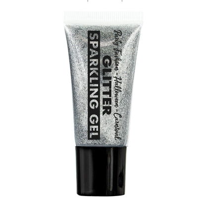 "SCHIMMER-GEL IN SPENDERTUBE - SILBER" - 25 ml – Detailansicht