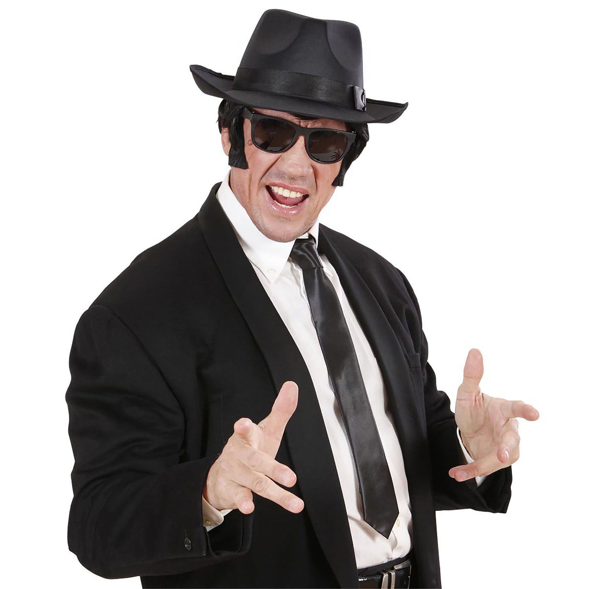 "SCHMALE SCHWARZE KRAWATTE aus Satin – Ansicht 4