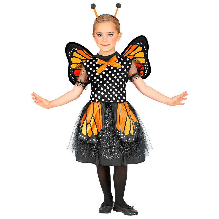 "SCHMETTERLING" (Kleid mit Tutu, Flügel, Antennen) – Vorderansicht