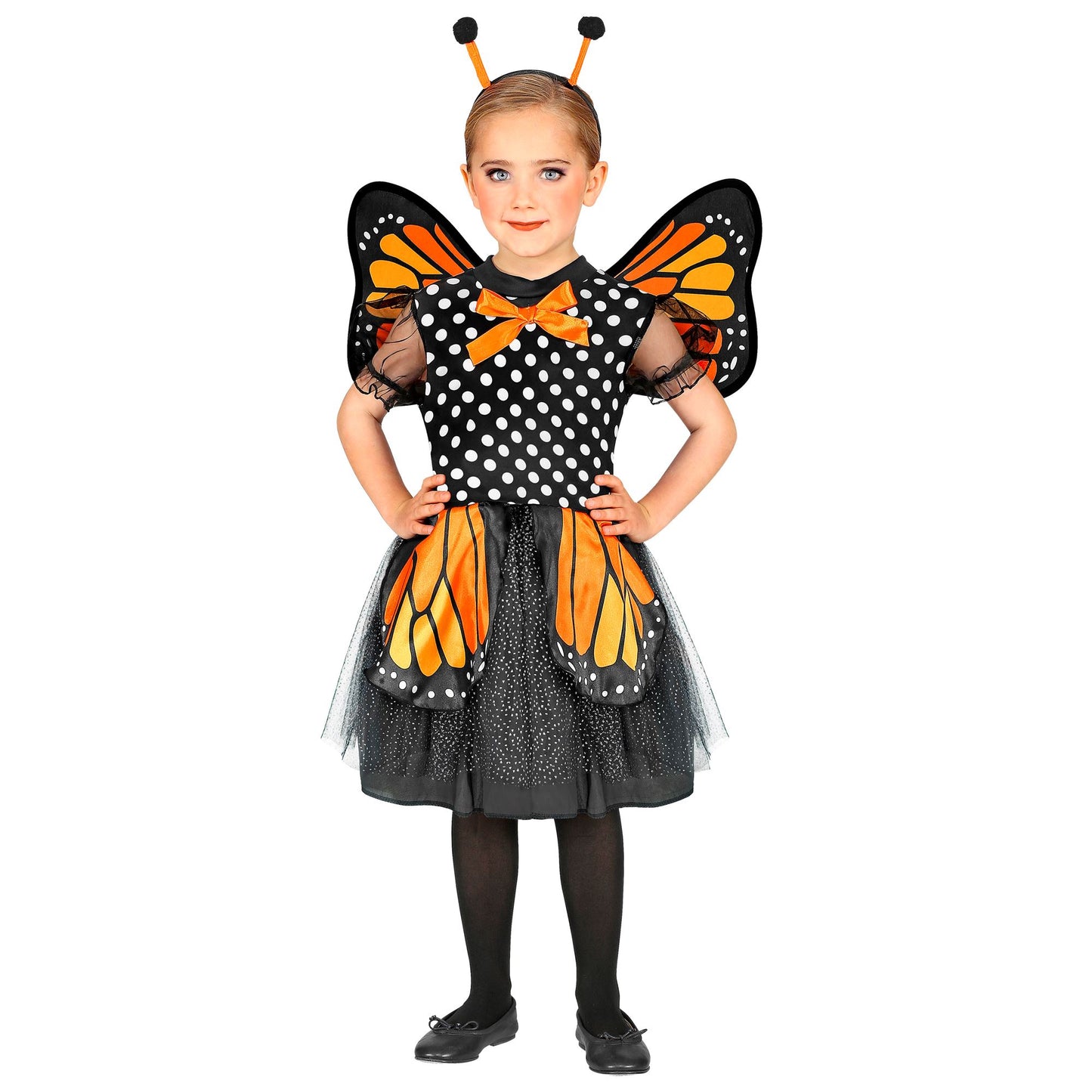 "SCHMETTERLING" (Kleid mit Tutu, Flügel, Antennen) – Detailansicht