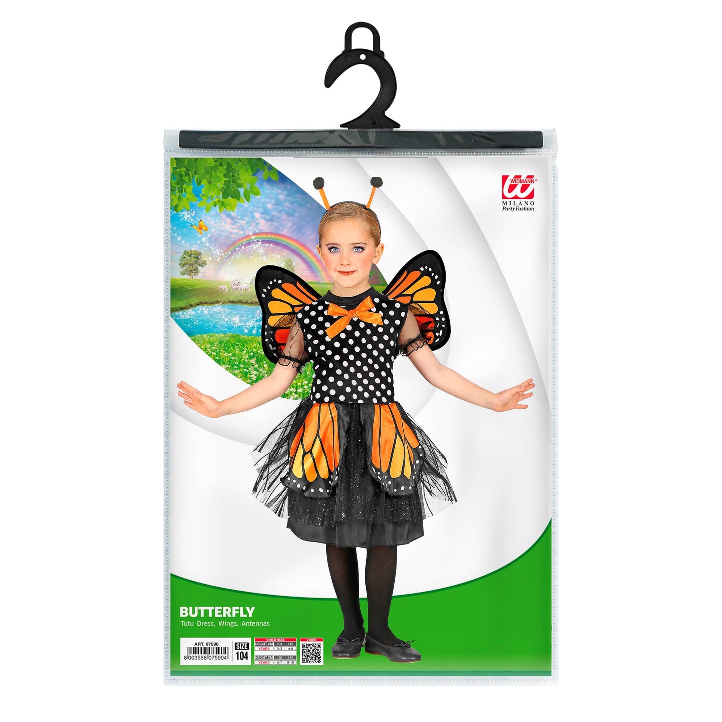 "SCHMETTERLING" (Kleid mit Tutu, Flügel, Antennen) – Ansicht 3