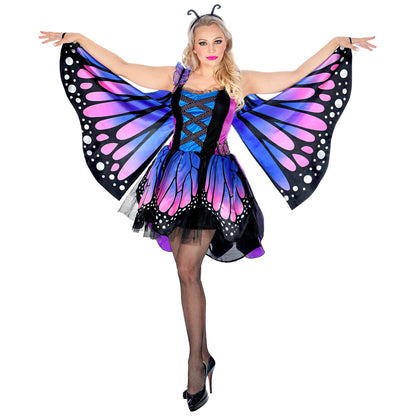 "SCHMETTERLING" (Kleid mit Tutu, Flügel, Antennen) – Vorderansicht