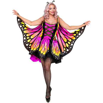 "SCHMETTERLING" (Kleid mit Tutu, Flügel, Antennen) – Vorderansicht