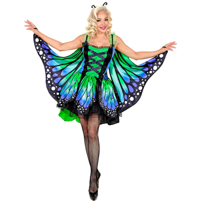 "SCHMETTERLING" (Kleid mit Tutu, Flügel, Antennen) – Vorderansicht