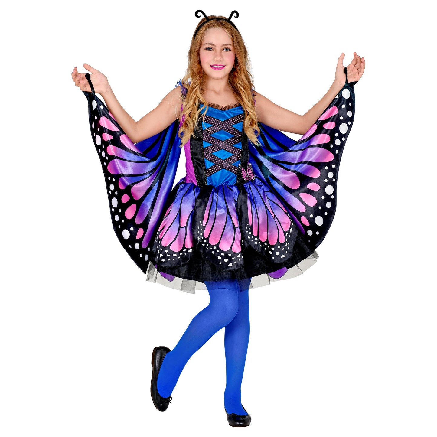 "SCHMETTERLING" (Kleid mit Tutu, Flügel, Antennen) – Detailansicht