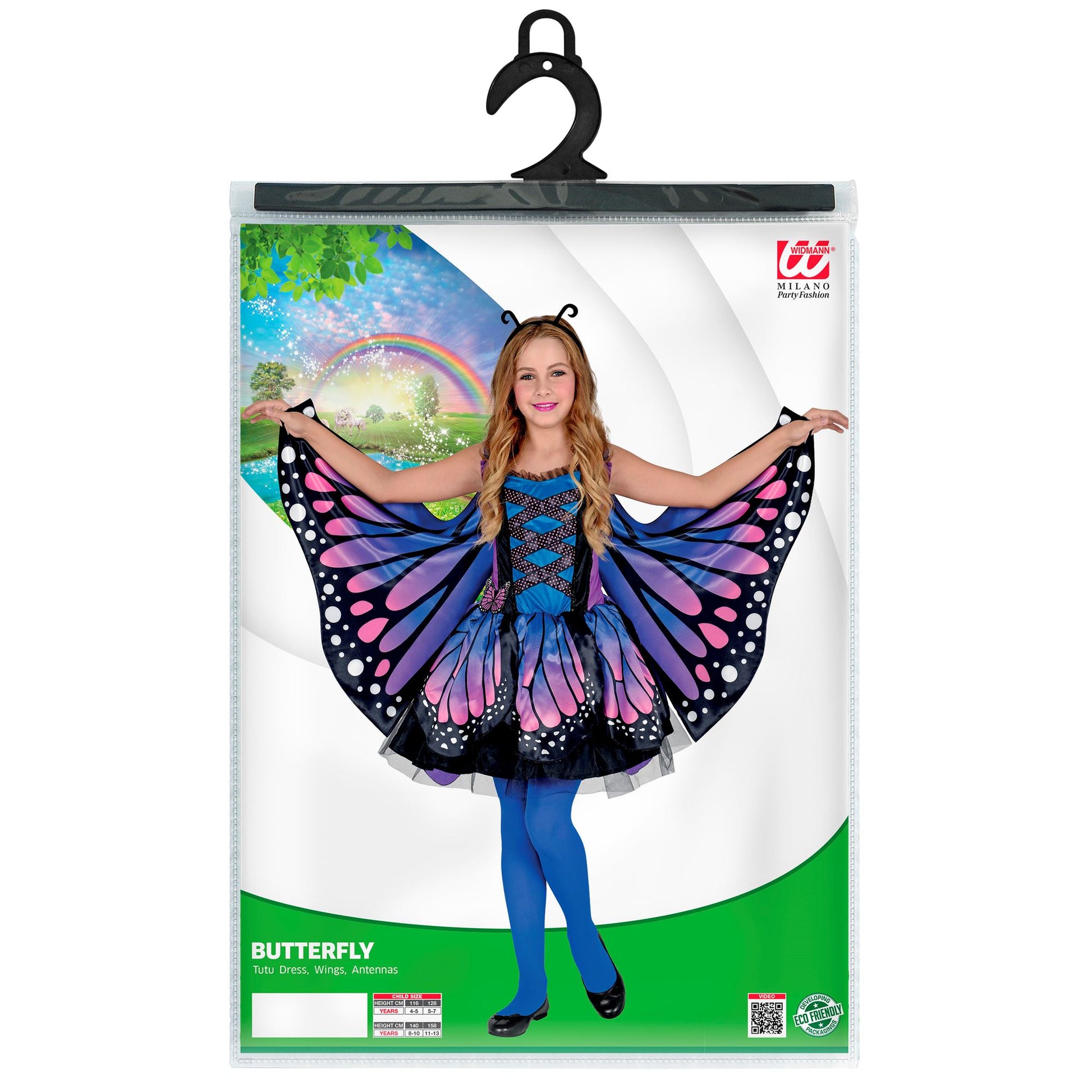 "SCHMETTERLING" (Kleid mit Tutu, Flügel, Antennen) – Ansicht 4
