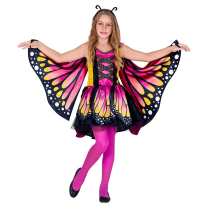 "SCHMETTERLING" (Kleid mit Tutu, Flügel, Antennen) – Vorderansicht