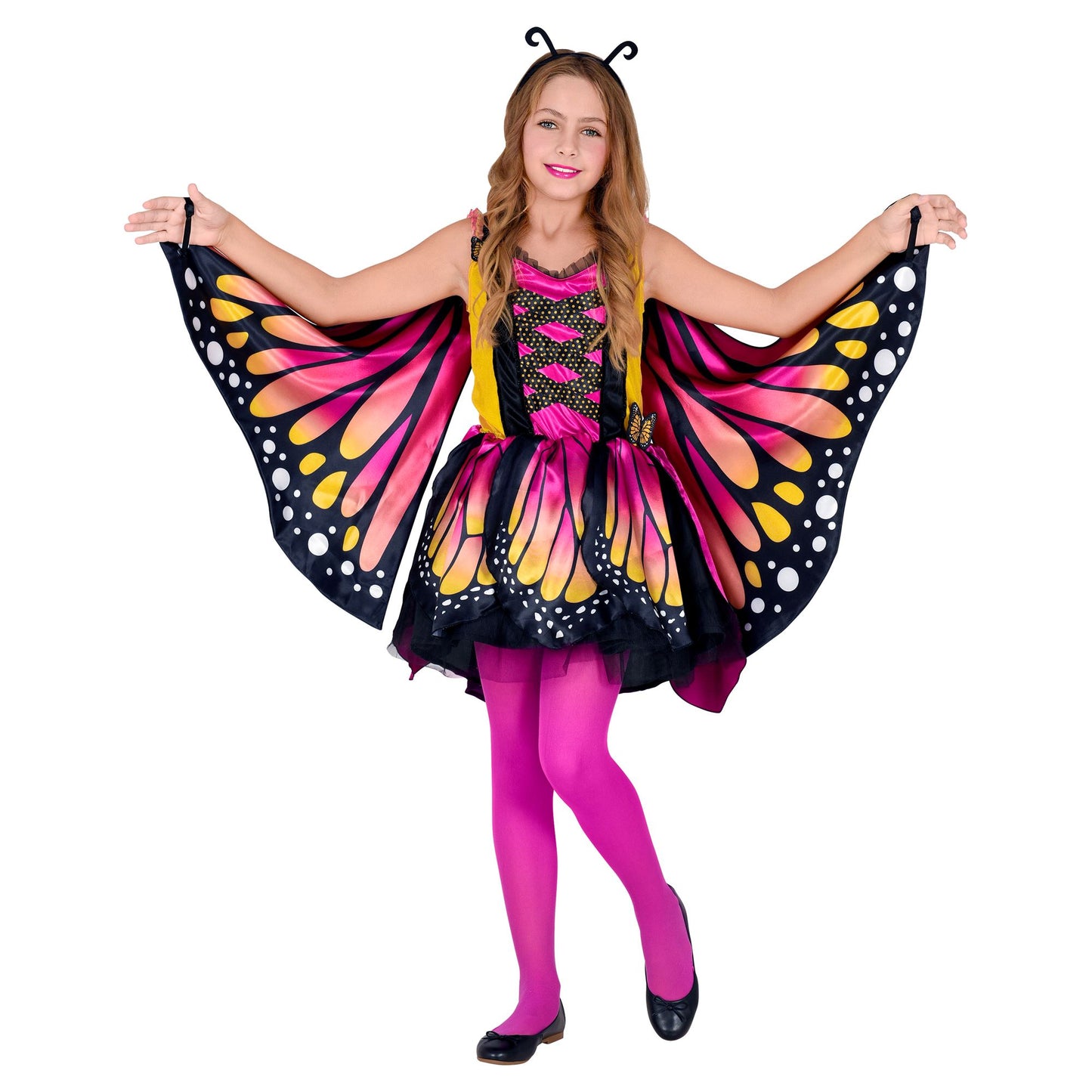 "SCHMETTERLING" (Kleid mit Tutu, Flügel, Antennen) – Detailansicht
