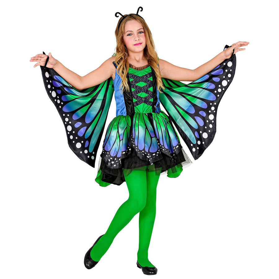 "SCHMETTERLING" (Kleid mit Tutu, Flügel, Antennen) – Vorderansicht