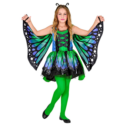 "SCHMETTERLING" (Kleid mit Tutu, Flügel, Antennen) – Detailansicht