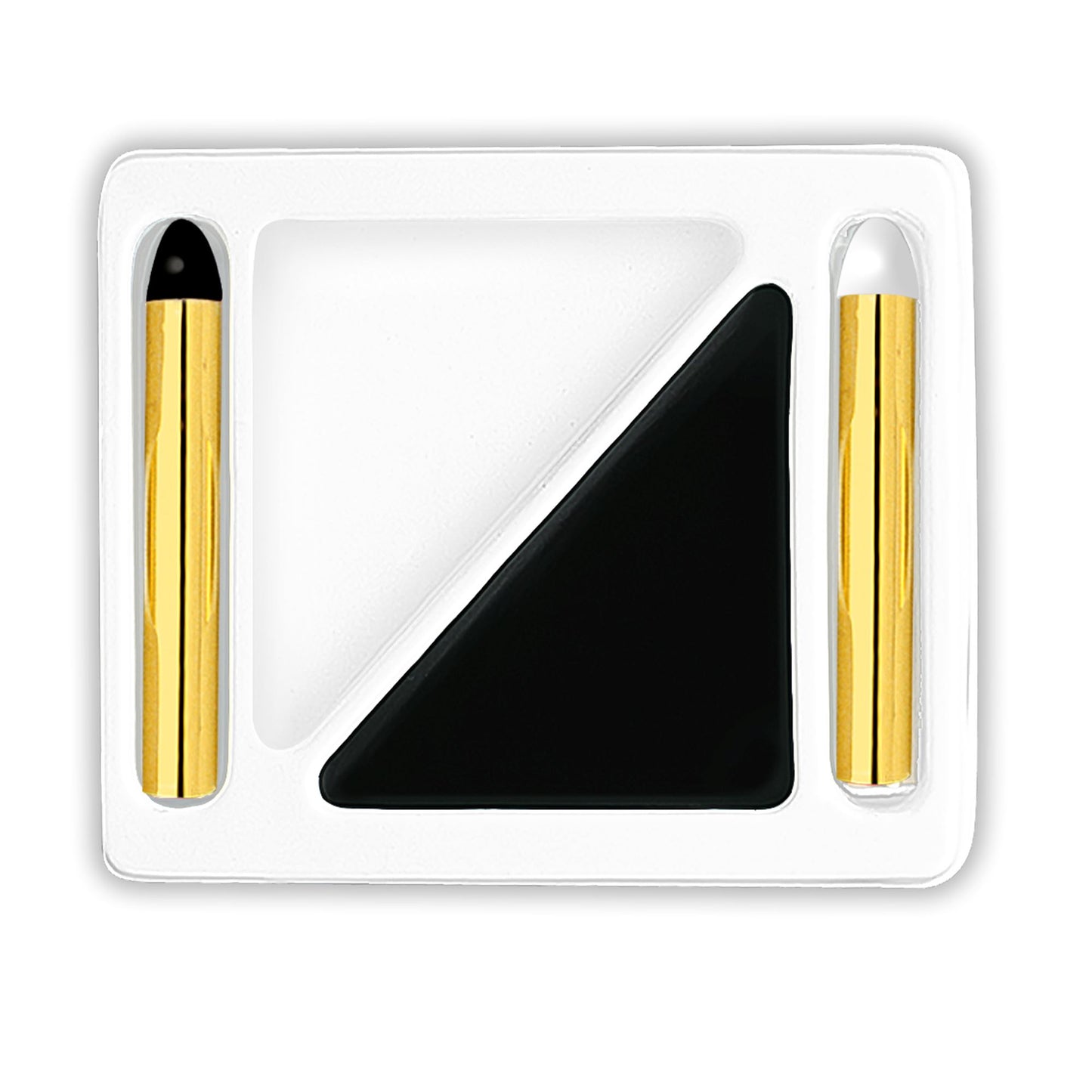 "SCHMINKSET SCHWARZ-WEIß" (2 Farben 7,2 ml & 2 Schminkstifte 4,5 ml in Tray) – Detailansicht