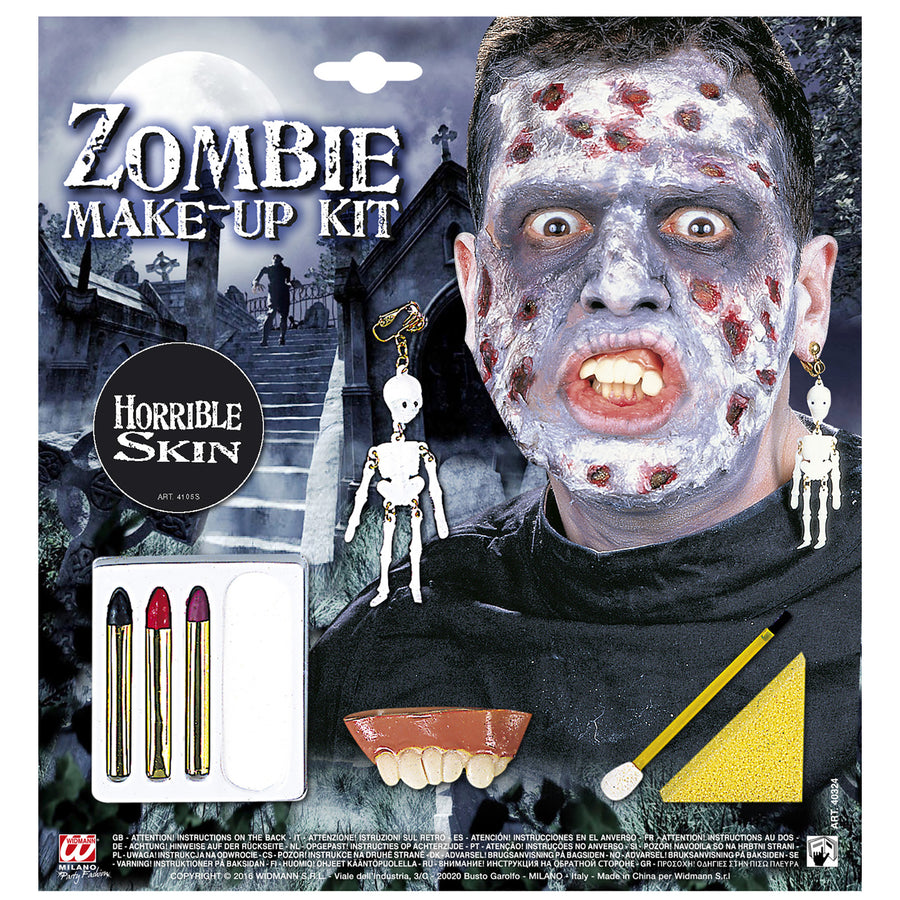 "SCHMINKSET ZOMBIE MIT ZUBEHÖR" – Vorderansicht