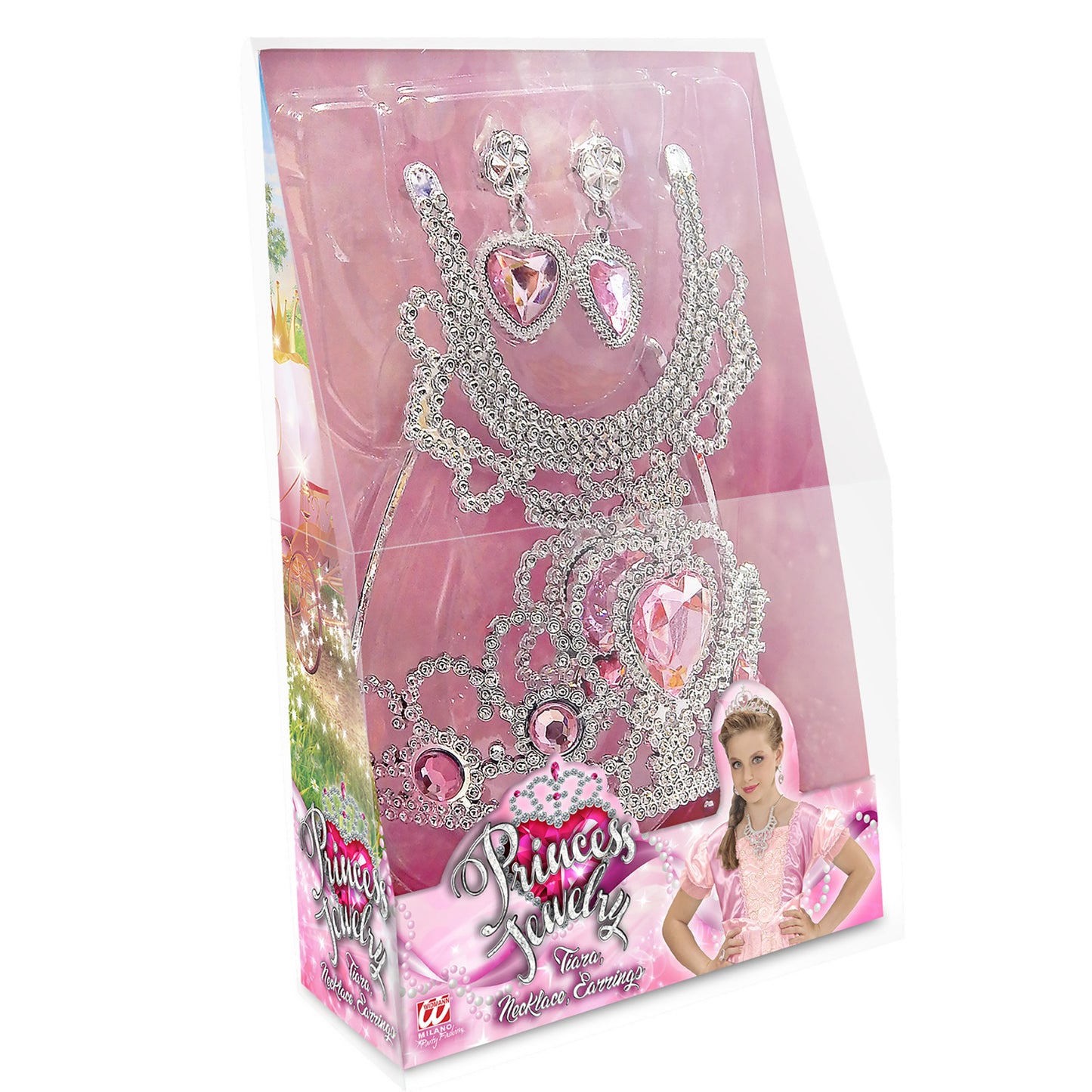 "SCHMUCKSET PRINZESSIN" (Tiara, Halskette, Ohrringe) – Detailansicht