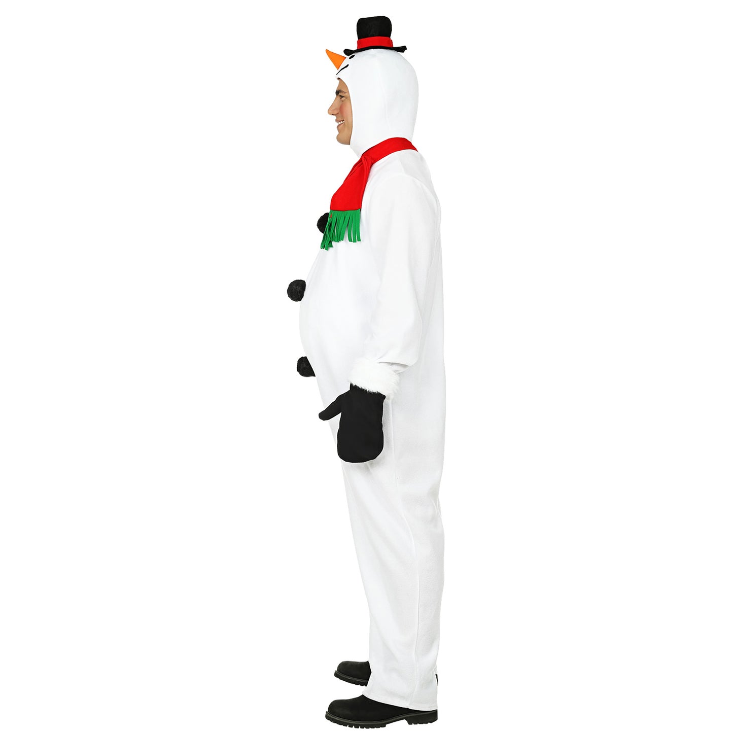 "SCHNEEMANN" (Overall mit dickem Bauch, Kopfbedeckung mit Maske, Handschuhe, Schal) – Ansicht 3