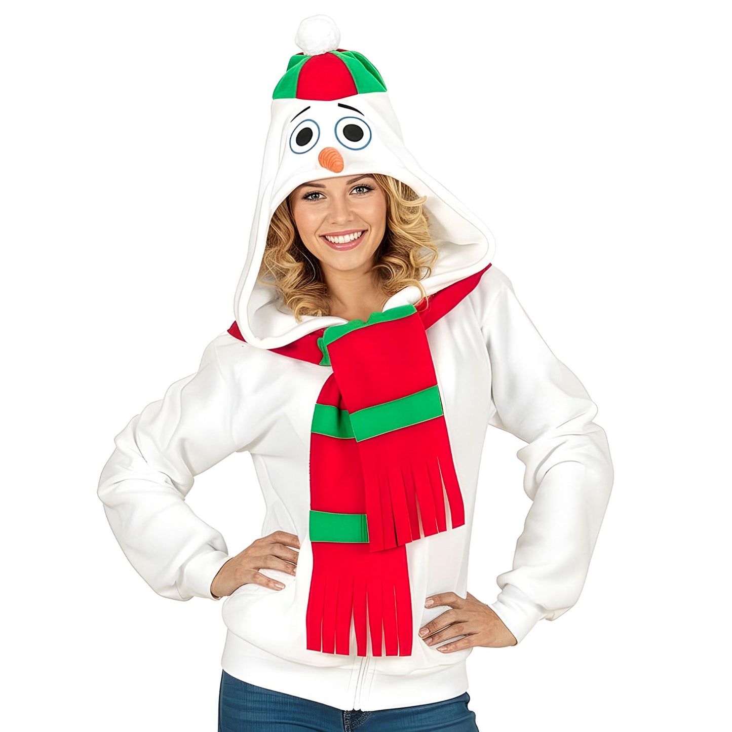 "SCHNEEMANN" (Strickjacke mit Kapuze) – Detailansicht