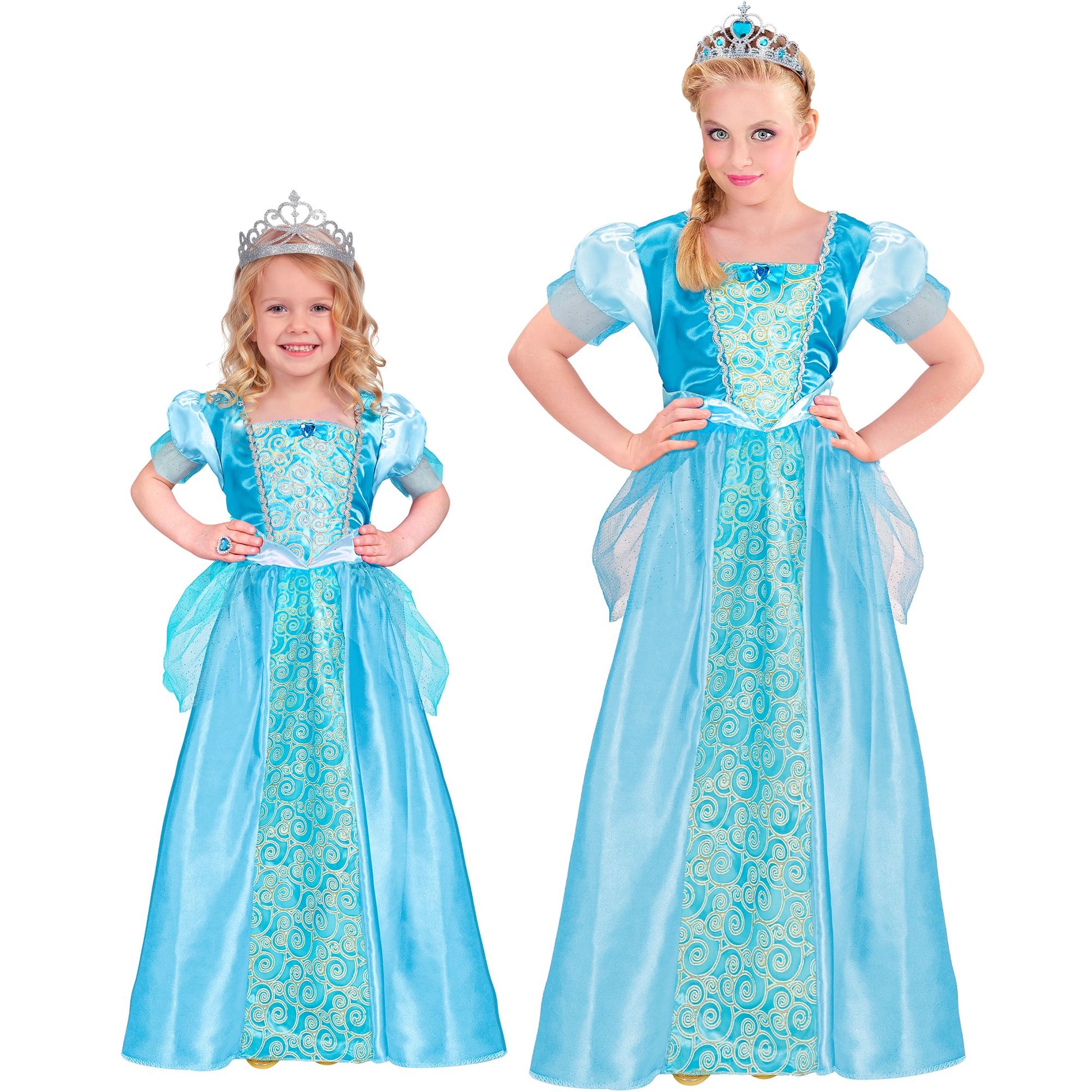 "SCHNEEPRINZESSIN" (Kleid, Tiara) – Vorderansicht