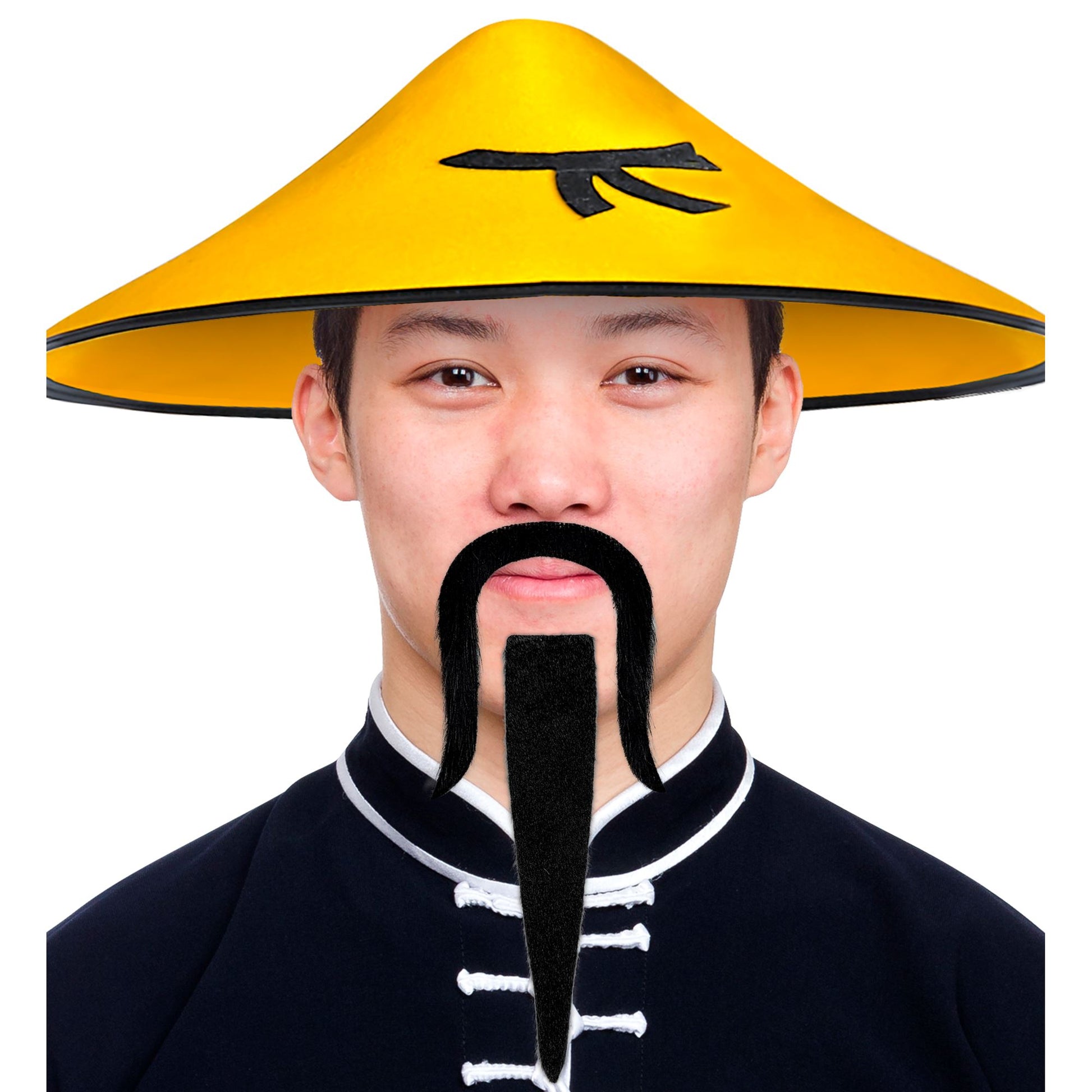"SCHNURR- UND SPITZBART CHINESE" klebend - schwarz – Ansicht 4