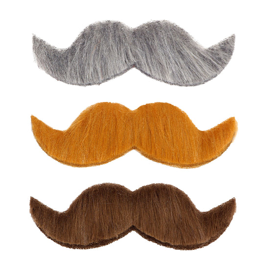 "SCHNURRBART DIPLOMAT" klebend - in 3 Farben sort.: grau, blond, braun – Vorderansicht
