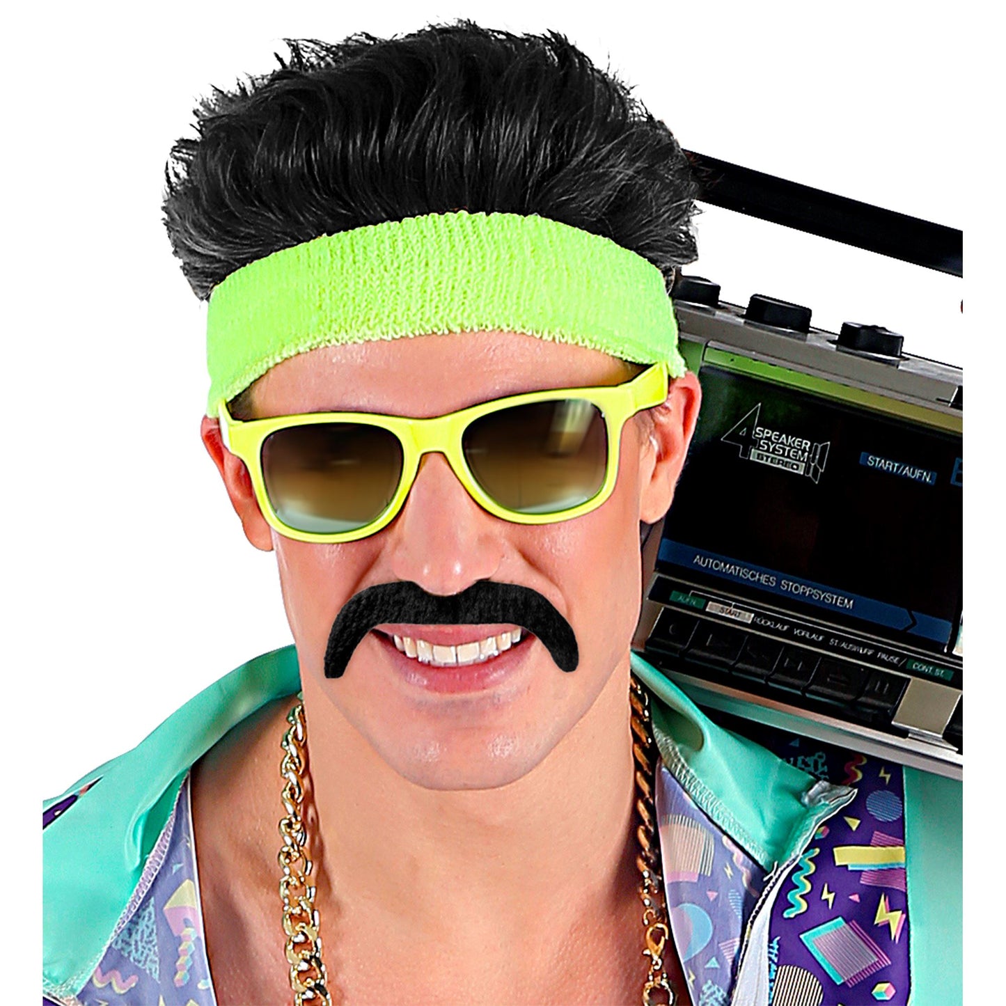 "SCHNURRBART MACHO" klebend - schwarz – Ansicht 4