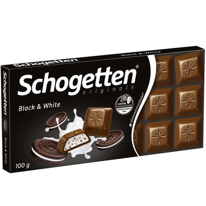 Schogetten Black & White Alpenvollmilchschokolade 100 g