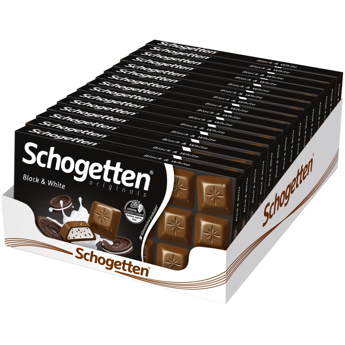 Schogetten Black & White Alpenvollmilchschokolade 100 g
