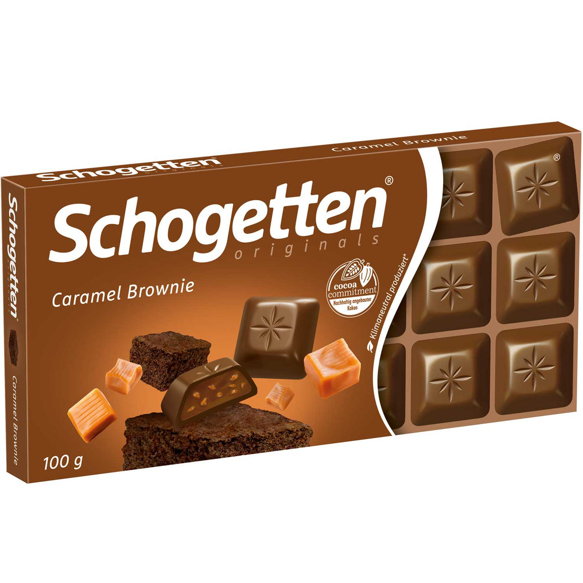 Schogetten Caramel Brownie 100 g Alpenvollmilch Schokolade mit Brownie Creme