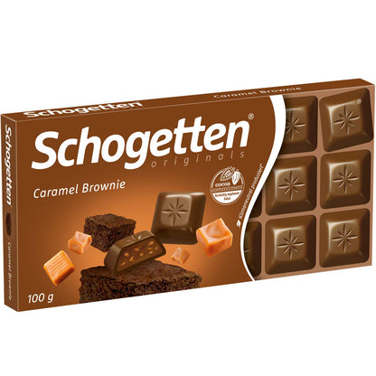 Schogetten Caramel Brownie 100 g Alpenvollmilch Schokolade mit Brownie Creme