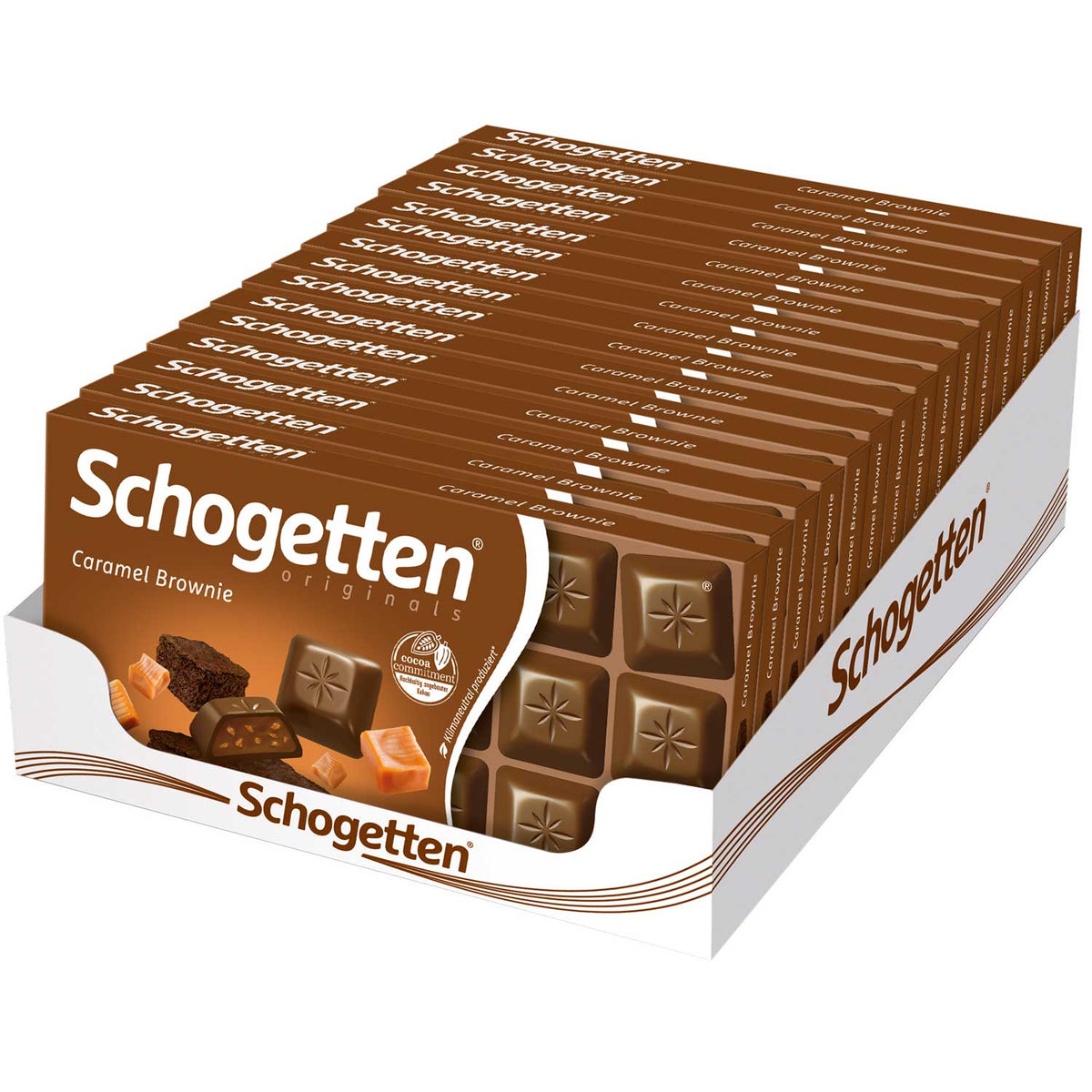 Schogetten Caramel Brownie 100 g Alpenvollmilch Schokolade mit Brownie Creme