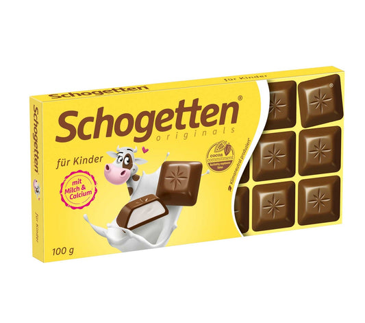 Schogetten für Kinder 100g Alpenvollmilch-Schokolade mit Milch-Crème-Füllung - Candyshop.ch