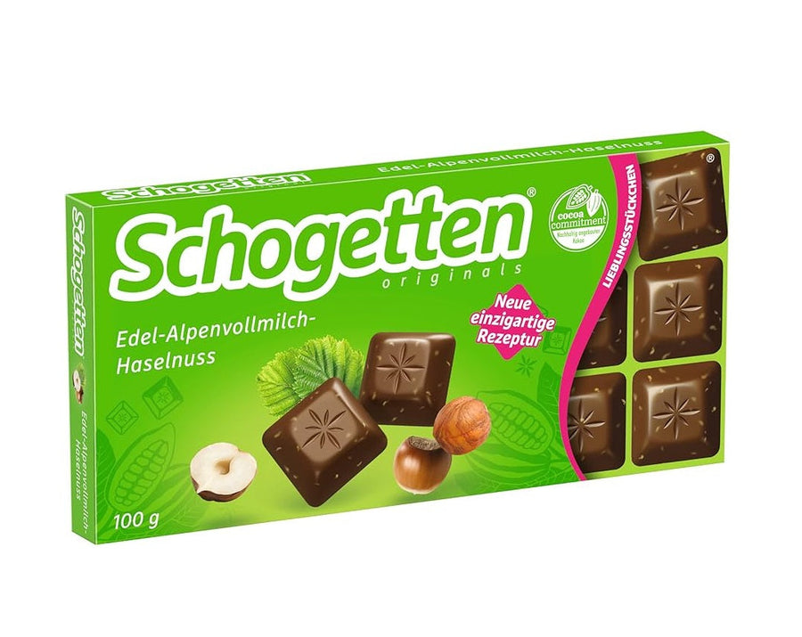 Schogetten Edel Alpenvollmilch Haselnuss Schokolade 100 g