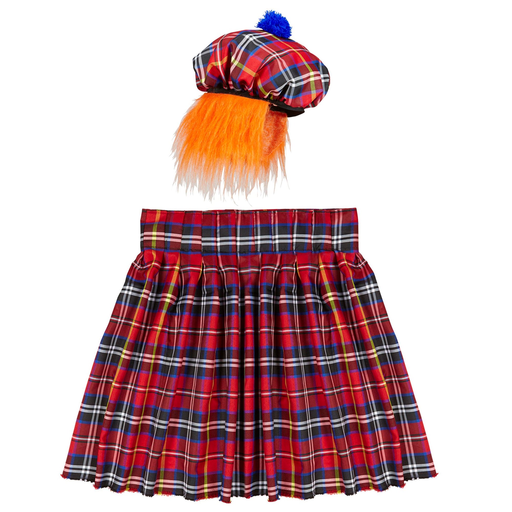 "SCHOTTE" (Kilt, Hut mit Haar) – Vorderansicht