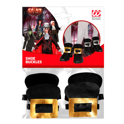 "SCHUHSCHNALLEN" Kunstleder - in 2 Farben sort.: 8 gold und 4 silber – Detailansicht