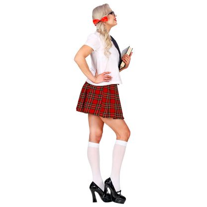 "SCHULMÄDCHEN" (Bluse, Rock, Krawatte, Haarklammern mit Schleifen) – Ansicht 3