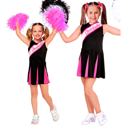 "SCHWARZ/PINK CHEERLEADER" (Kleid) – Vorderansicht