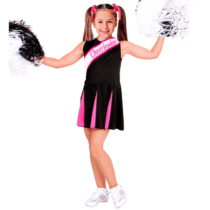 "SCHWARZ/PINK CHEERLEADER" (Kleid) – Detailansicht
