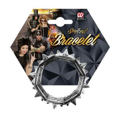 "SCHWARZ-SILBERNES SPIKE-ARMBAND" – Ansicht 3