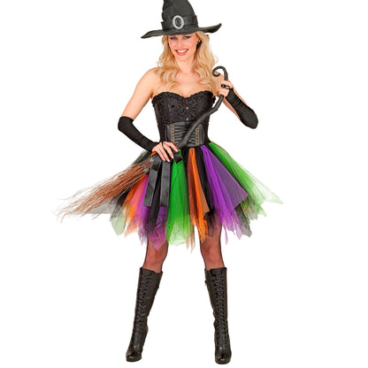 "SCHWARZ-VIOLETT-GRÜN-ORANGENES TUTU" mit Innentasche für LED-Lichter – Ansicht 4