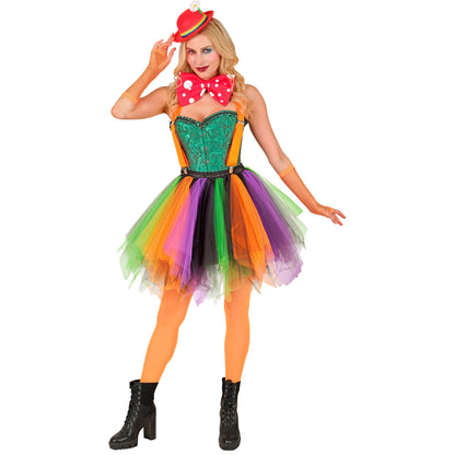 "SCHWARZ-VIOLETT-GRÜN-ORANGENES TUTU" mit Innentasche für LED-Lichter – Ansicht 7