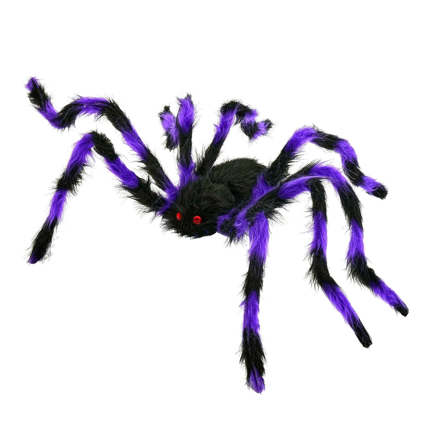 "SCHWARZ / VIOLETTE SPINNE MIT HAARIGEN BIEGBAREN BEINEN" 80 cm – Ansicht 3