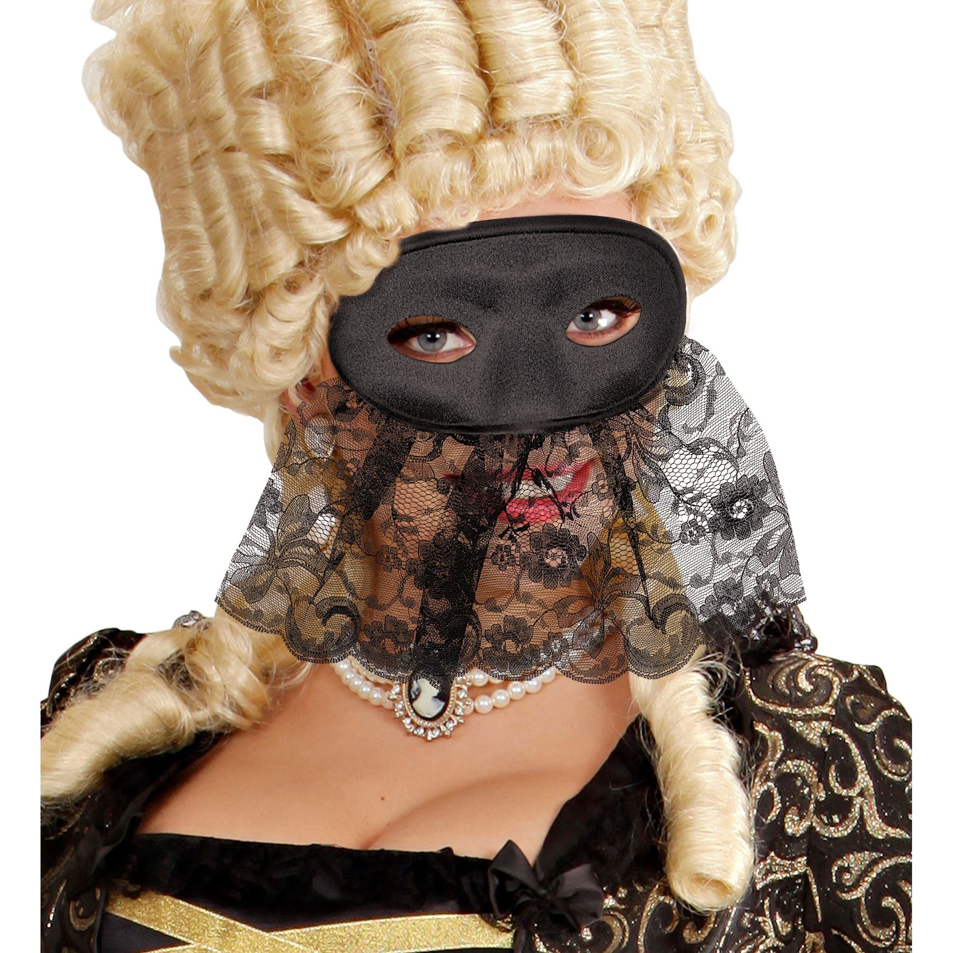 "SCHWARZE CARMEN AUGENMASKE MIT SCHLEIER" – Ansicht 3