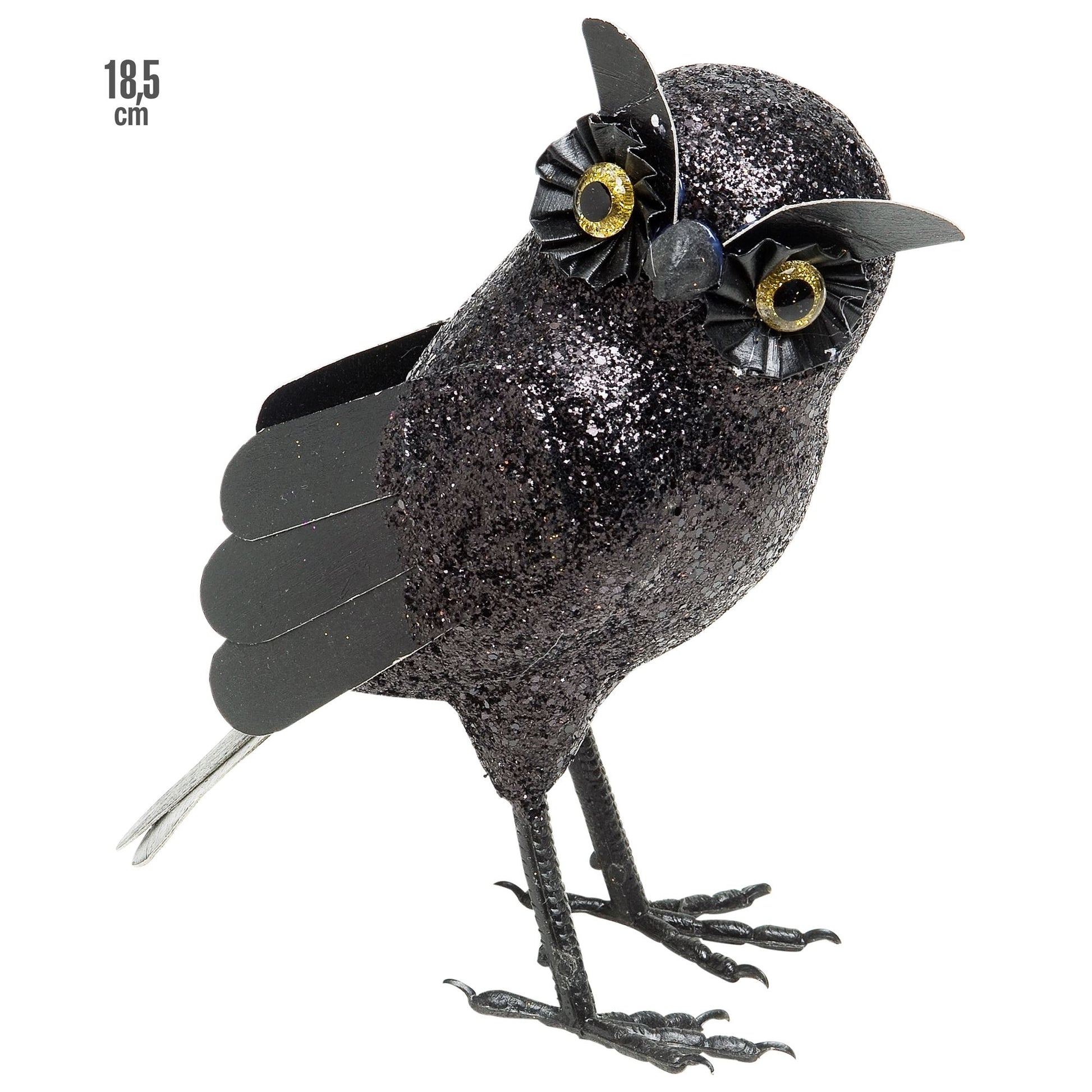 "SCHWARZE EULE" 18,5 cm – Vorderansicht