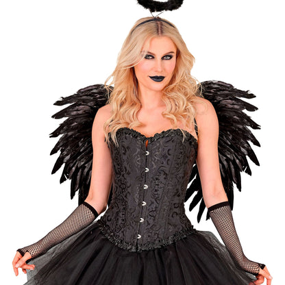 "SCHWARZE FINGERLOSE NETZHANDSCHUHE" 33 cm – Ansicht 4