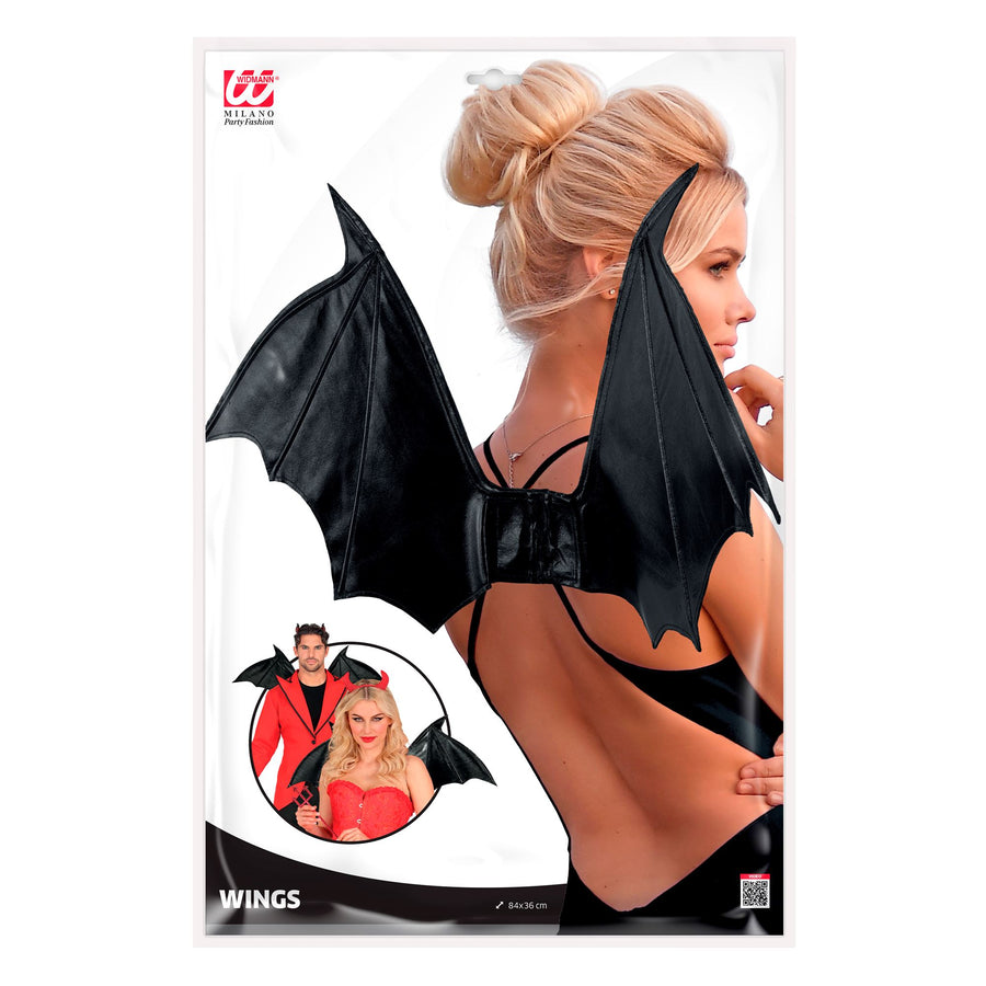 "SCHWARZE FLEDERMAUS / TEUFELS FLÜGEL" Modellierbare 84x36 cm – Detailansicht
