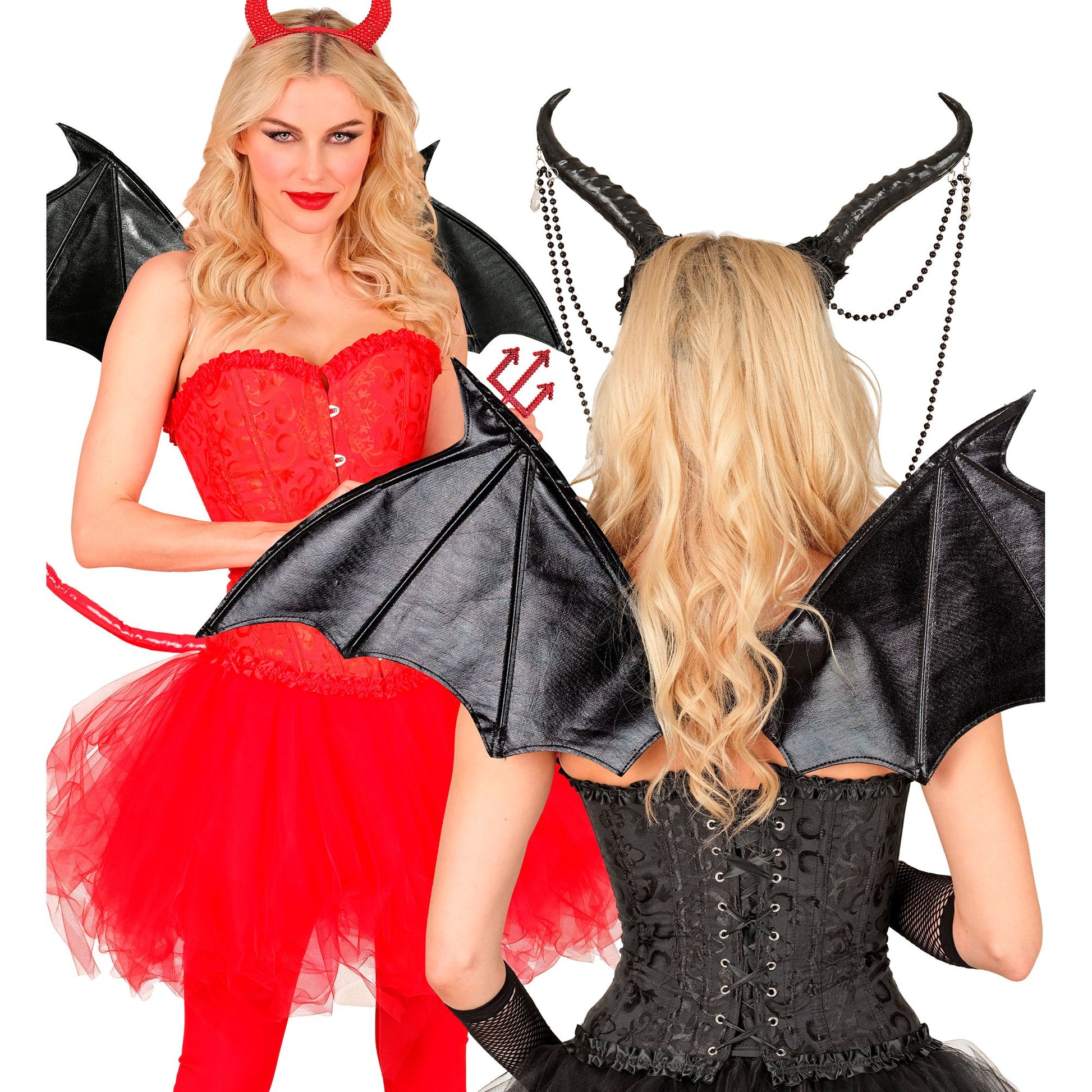 "SCHWARZE FLEDERMAUS / TEUFELS FLÜGEL" Modellierbare 84x36 cm – Ansicht 8