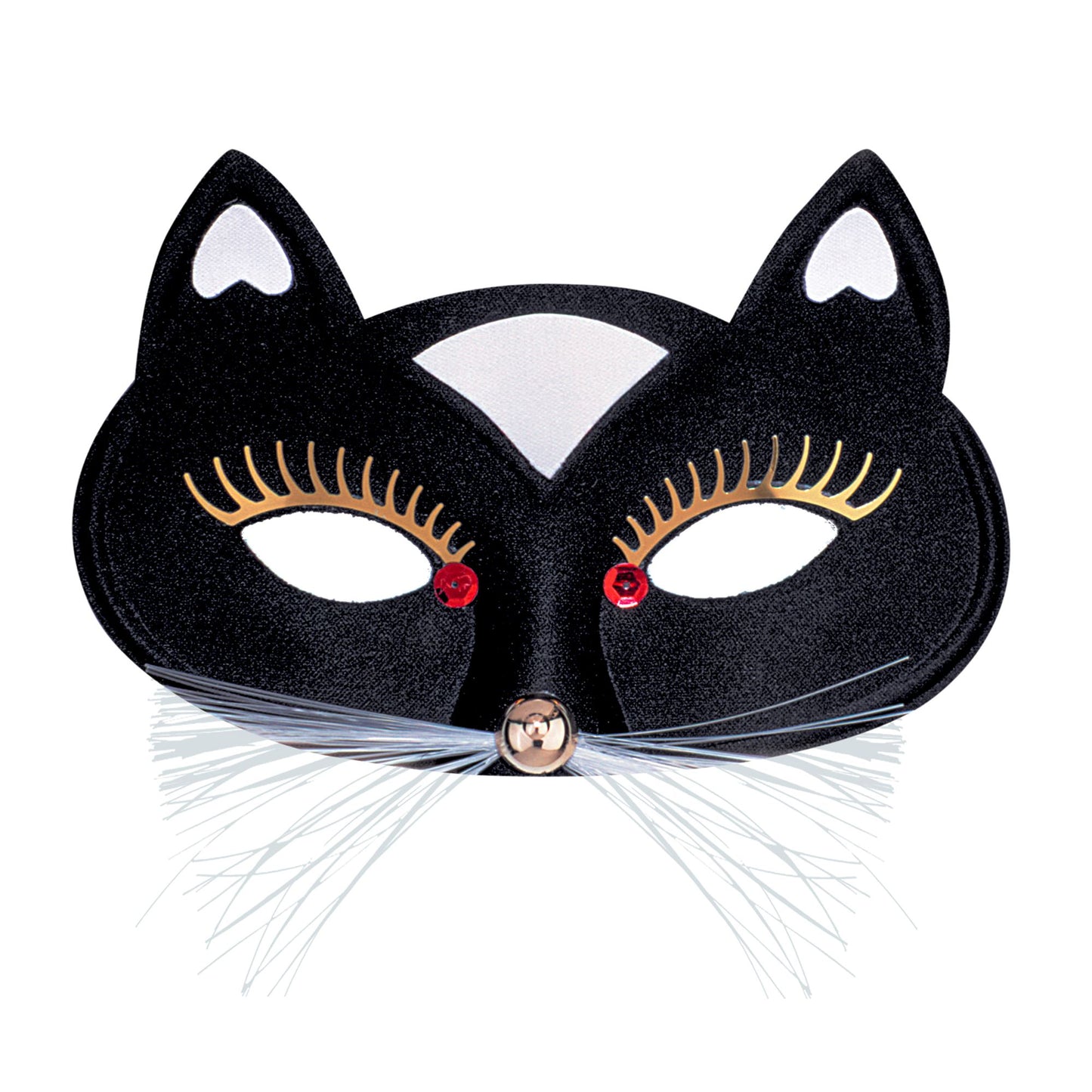 "SCHWARZE KATZE AUGENMASKE" – Vorderansicht