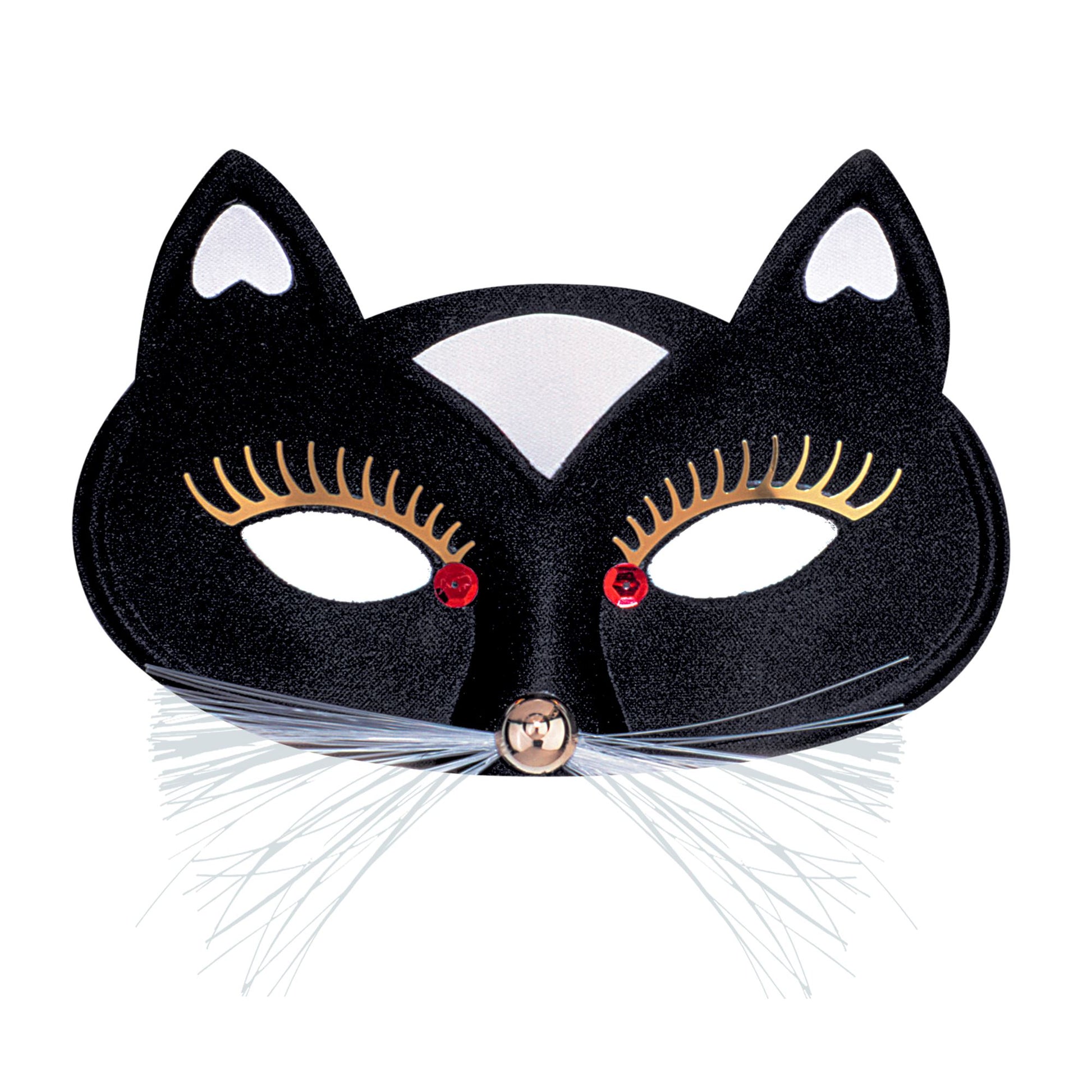 "SCHWARZE KATZE AUGENMASKE" – Vorderansicht
